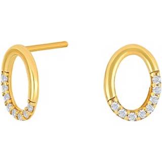 Siersbøl 8kt. guldørestikker med cubic zirkonia