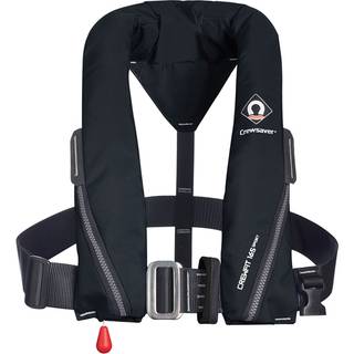 Oppustelig redningsvest Crewsaver Crewfit Sport 165N Black, automatisk, med ring til sikkerhedslina + kulsyrepatron 33 gram, One-Size (&gt; 40 kg)
