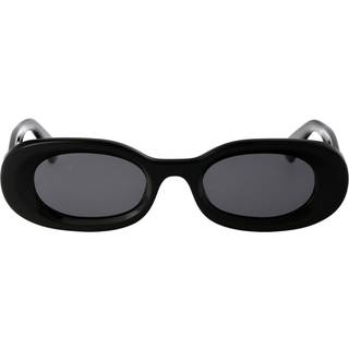 Off-White Unisex OERI087 Amalfi 1007 black Solbriller Acetat Sort Grå Rund Normal