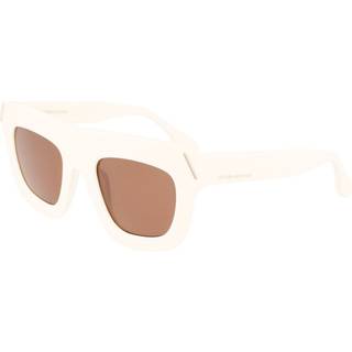 Victoria Beckham Kvinde VB642S 103 Solbriller Plast Hvid Brun Geometrisk Fotokromatisk