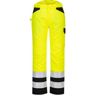 PW2 Hi-Vis servicebukser - Gul/Sort (Størrelse: 38)