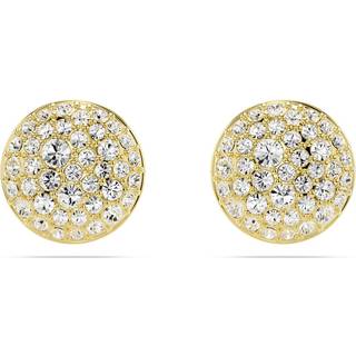 Swarovski Meteora White Crystal Gold-Tone Plated Stud Earrings