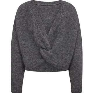 CozyCC Twist Back Striktrøje, Grey Melange, XS