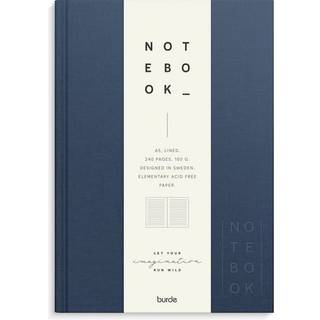 Mayland notebook Textile A5 linieret mørk blå