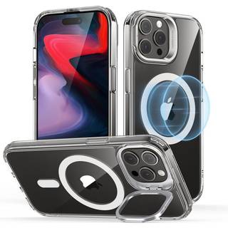 ESR til iPhone 15 Pro Max Case kompatibel med Magsafe Military-Cvlass Protective Case Indbygget Stash Stand Phone Case Scratch-resistente Back Co