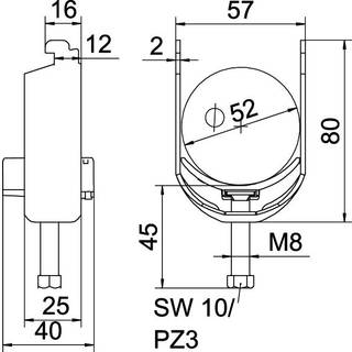 Obo Kabelbøjle bs-n1-k-52 ft 46-52mm