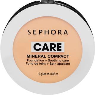 Sephora Collection - Pleje Mineral Kompakt - Foundation + Beroligende Pleje - Care Mineral Powder Fdt-22 R20 - For Women - Beige