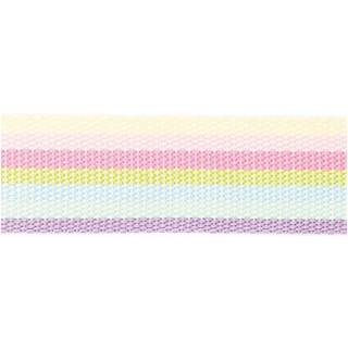 Gurtband gestreift 40mm 2m - Pastell