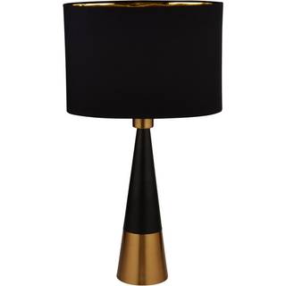 Pyramid bordlampe, sort, kobber