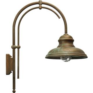 Moretti Luce Udendørs væglampe Luca, dæmpbar, Kobber, Messing, Antik