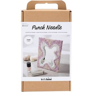 DIY Kit Punch Needle, spejl, pastelfarver