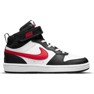 Nike Nike White/Black Red Junior Court Borough Mid Trainers