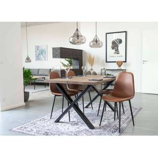 Freja spisestol brun med sort 88x47x50cm