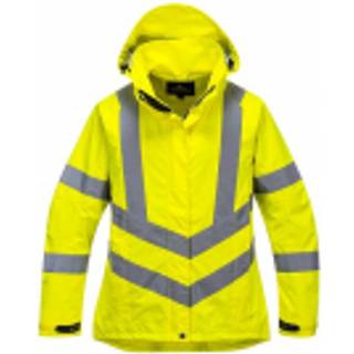Dame hi-vis åndbar jakke - Gul (Størrelse: XS)
