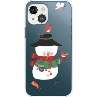 iPhone 14 Fleksibel Plastik Jule Bagside Cover - Snemand