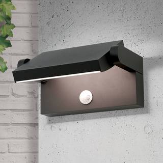 Udendørs LED-væglampe Ginger, sensor, antracit, IP54