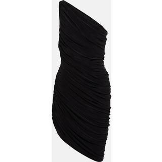 Norma Kamali Diana asymmetrical ruched minidress - black - XXS