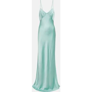 Max Mara Selce satin slip maxi dress - blue - S