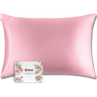 J Jimoo 100% Mulberry Silk Pillowcase til hår og hud begge sider 19 momme rent naturligt silke pillowcases blød åndbar dronning 20 ''? 30 '' lyse
