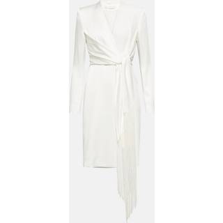 Max Mara Bridal Maura satin wrap dress - white - XS