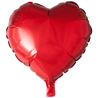 Rød folieballon 46 cm. - Hjerte