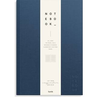 Mayland notebook Textile A4 linieret mørk blå