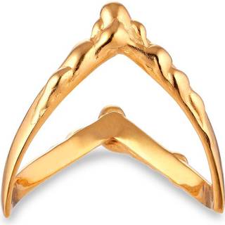 Jane Kønig Drippy V-Ring Ring 18 kt. Forgyldt Sølv DVR-AW22-G_50 - Dame - 925 Sterling Silver