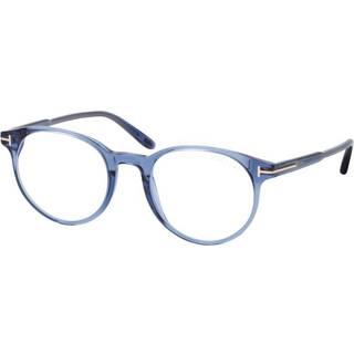 TOM FORD Mand FT5695-B 56 Vista -rammer Acetat Havana Rund Normal Blåt anti -lys - til pc