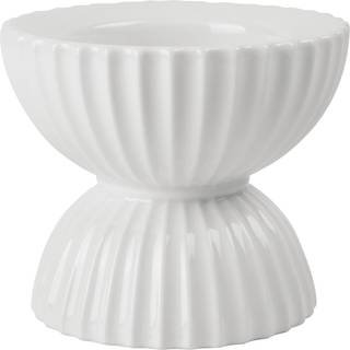 Lyngby Porcelæn Tura lysstage bloklys hvid Ø15,5 cm