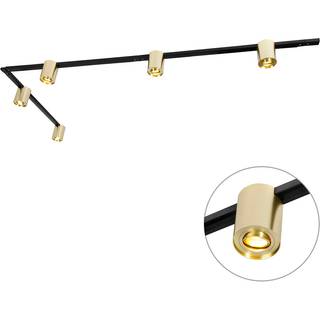 Skinnesystem guld og sort med 5 spots 1-faset - Rondoo Up