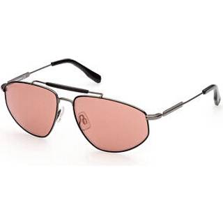 Dsquared2 Mand DQ0354 08U Outlet solbriller Metal Grå Rød Geometrisk Normal Spejl