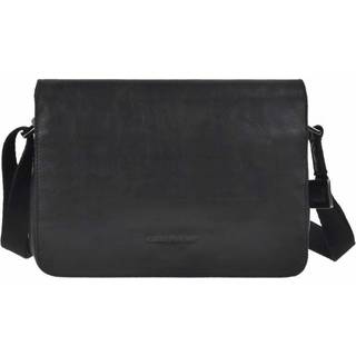 Umhängetasche Leder 26x19cm Pure Black 1109-20 | Greenburry.de