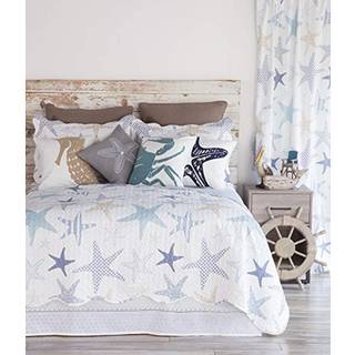 North End Decor Starfish Reef Coastal Beach Quilt Set King 3-Piece