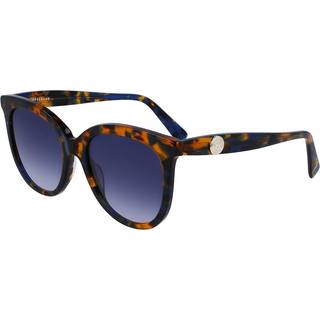 LONGCHAMP Kvinde LO731S 430 Solbriller Acetat Havana Blå Rund Normal Normal