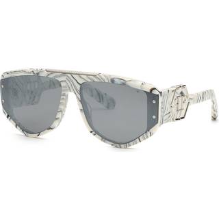 Philipp Plein SPP093M 9YLX 65 Solbriller Kvinder Hvid - Marble Ivory White - 65mm