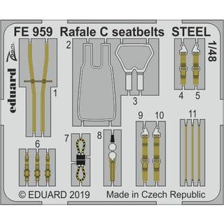Rafale C seatbelts STEEL for Revell