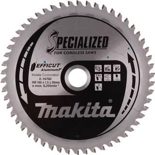 Rundsavsklinge til aluminium Makita E-16760; 165x20 mm; Z54; -3°