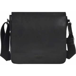 Umhängetasche Leder 26x23cm Pure Black 1107-20 | Greenburry.de