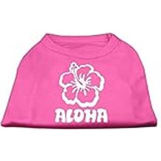 Aloha blommor skärmtryck skjorta ljusrosa sm