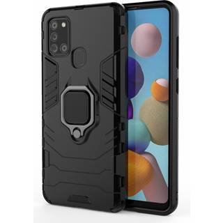 Samsung Galaxy A21s Håndværker Bagsidecover - Magnetisk Kickstand - Sort