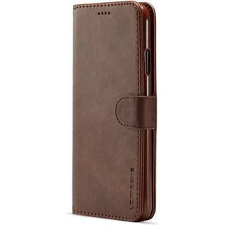 iPhone XR LC.IMEEKE Flip Cover m. Pung - Mørkbrun - Læder