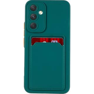 Samsung Galaxy A54 (5G) Fleksibel Plastik Bagside Cover m. Kortholder - Grøn