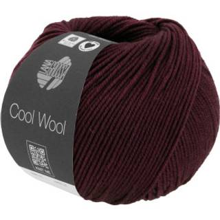 Lana Grossa Cool Wool Mélange garn - merinould Sortrød meleret 1404