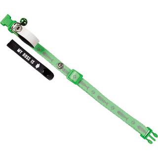 Kattehalsbånd m/adresse - Neon Green - 20x6x1 cm