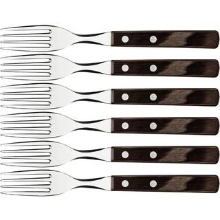 Tramontina Churrasco steakgaffel i mørkt træ, 6 stk.