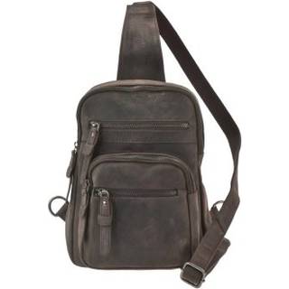Crossbody Bag Leder 23x29cm "Vintage Revival" tabakbraun | Greenburry.de 2060-22