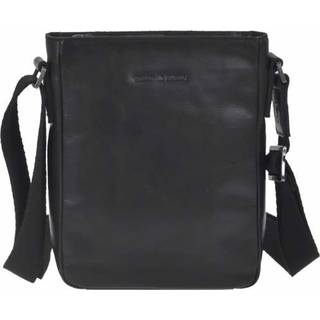 Umhängetasche Leder 19x22cm Pure Black 1103-20 | Greenburry.de