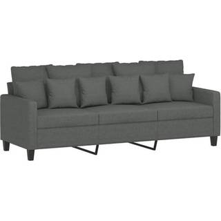 3-personers sofa 180 cm stof mørkegrå
