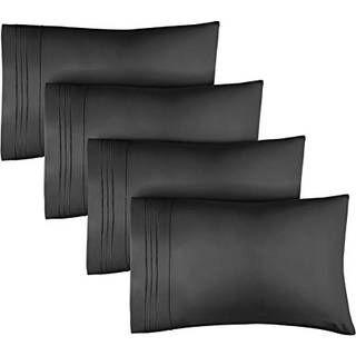 Queen Size Pillow Cases Sæt med 4 - Ekstra blød pakke med 4 pudebetræk dæksler - Hotel Luksuspudebetræk - Maskinvaskbar pudebeskyttere - 20x40 Pu