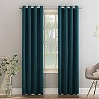 Sun Zero Barrow 2-pak energibesparende tylle Gardinpanelpar 54"" x 63 bl?gr?n